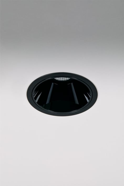 Recessed LED downlight with bezel Ø8 cm for outdoor use in aluminium with gradual on/off Luisiana