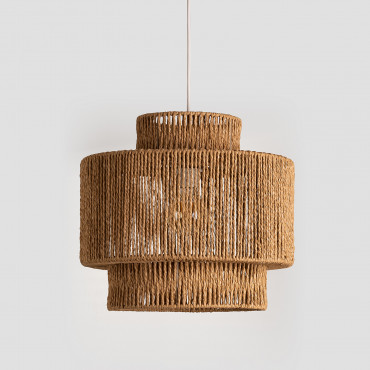 Kena Braided Paper Ceiling Lamp Natural - Sklum