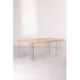 MDF Rectangular Dining Table with Glass legs Kali, thumbnail image 2