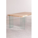 MDF Rectangular Dining Table with Glass legs Kali, thumbnail image 3