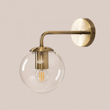 Boyi Metal Wall Lamp With Crystal Ball Golden - Sklum