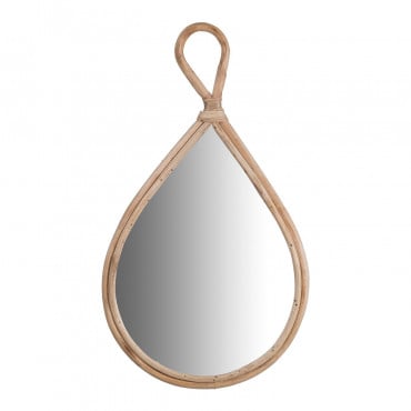 Bamboo Wall Mirror Guth (51 X 29 Cm) Bamboo - Sklum