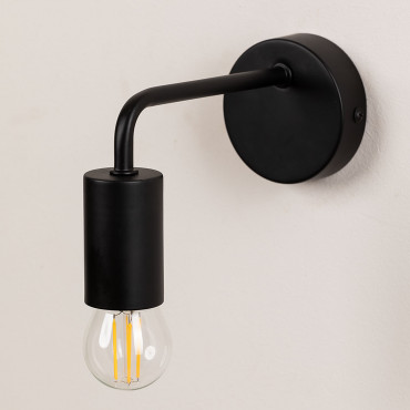 Londy Iron Wall Lamp Black - Sklum