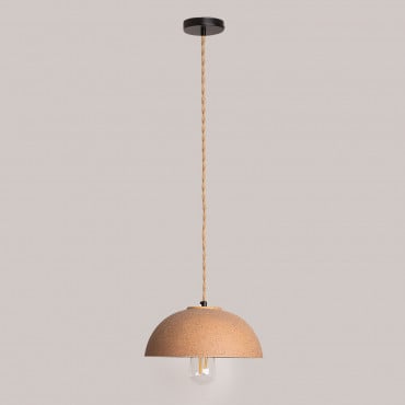 Ouval Porcelain Pendant Ceiling Lamp Brown Caramel - Sklum