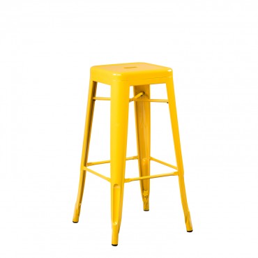 Steel High Stool Lix Yellow Primrose Yellow & ↑75 Cm - Sklum