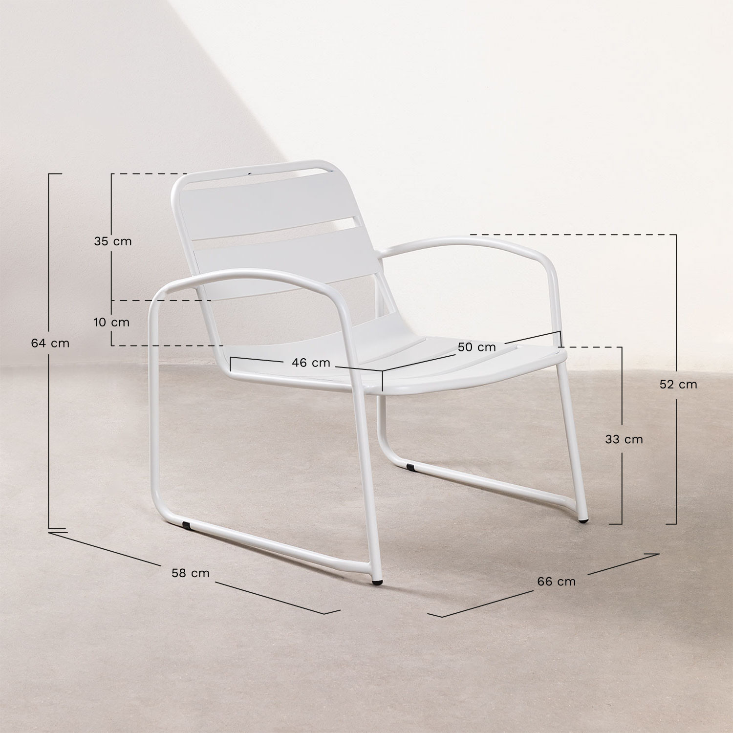 Garden Set of 2 Armchairs & Side Table Janti SKLUM