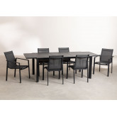 Starmi Extendable Table Set (180 - 240 cm) & 6 Eika Garden Chairs, thumbnail image 2