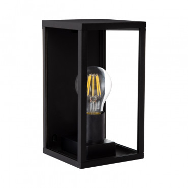 Delha Outdoor Wall Light In Aluminium And Glass Black - Sklum