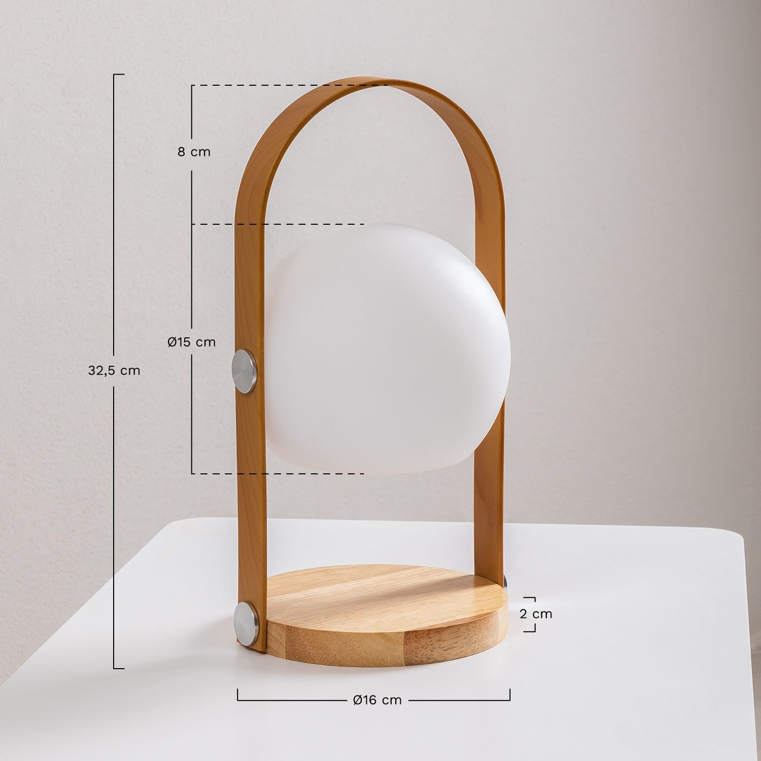 Cordless Outdoor LED Table Lamp Alop, MEASURES