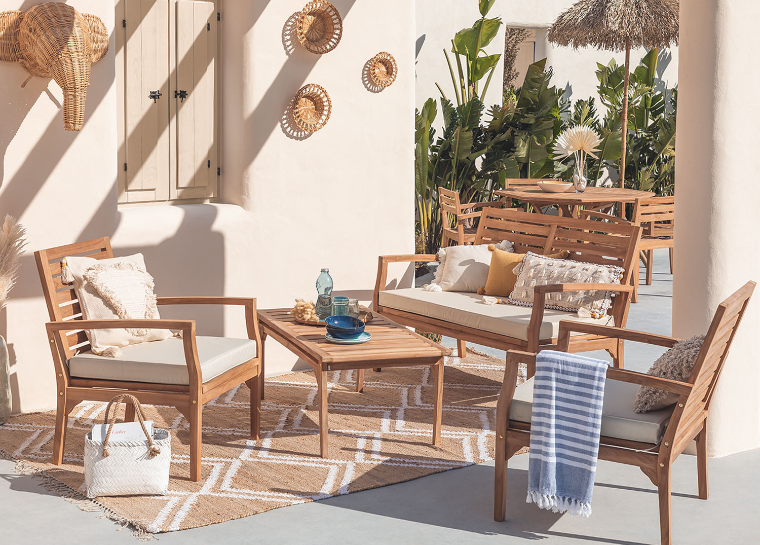 Teak Wood Garden Set Adira Sklum Teak Wood Garden Set Adira Sklum, Wooden Garden Furniture Sets Uk