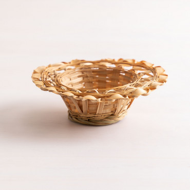 Decorative Bamboo Plate Rewa Ø14 Cm - Sklum