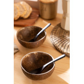 Set of 2 Coconut Bowls and 2 Spoons Island , thumbnail image 6