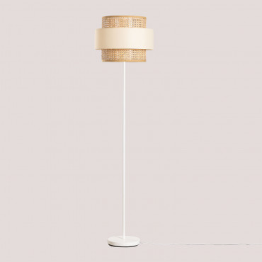 Rattan Floor Lamp Satu Beige Nature - Sklum