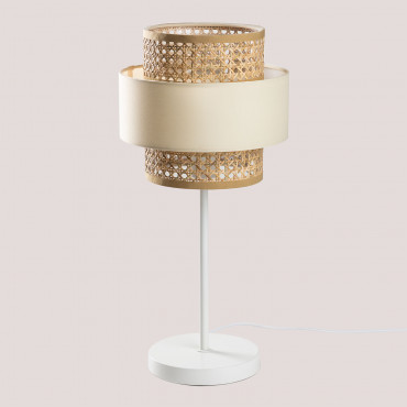 Rattan Table Lamp Satu Beige Nature - Sklum