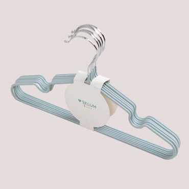 Set Of 6 Kids Hangers Anttal Blue Glass - Sklum