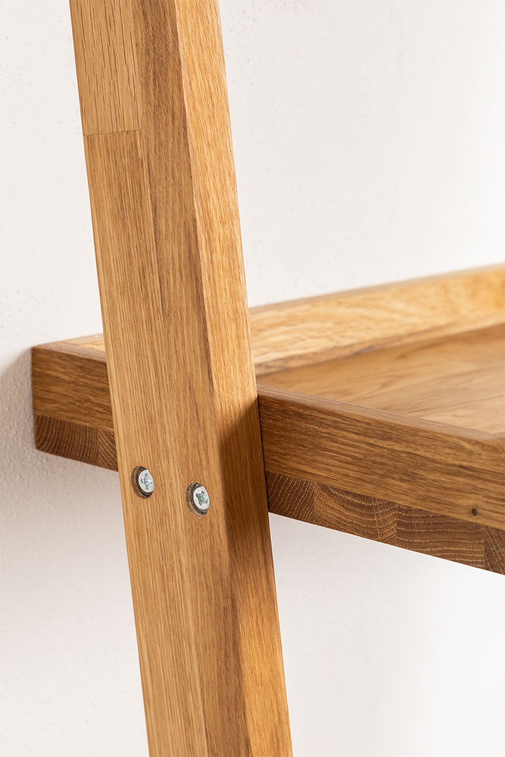 Desk with shelf in oak wood Zina Style, gallery image 5