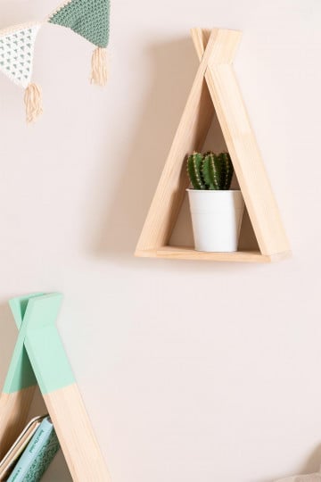 Sius Natural Kids Wood Wall Shelf