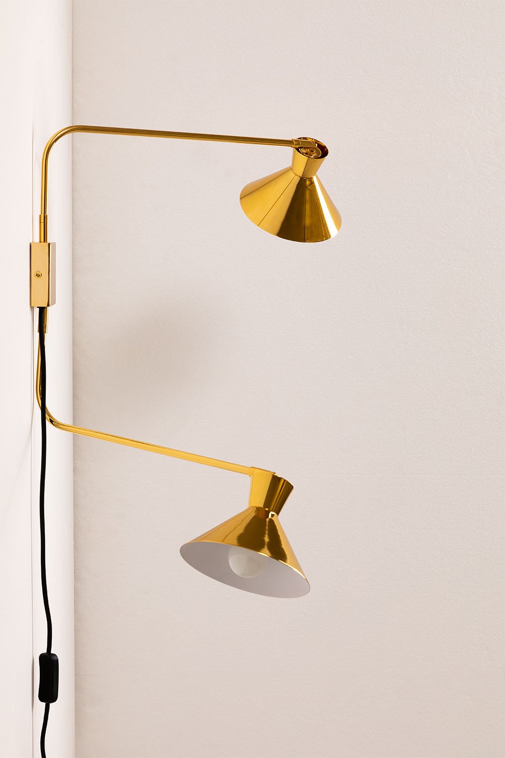 Wall Lamp with Double Lampshade Two, gallery image 1