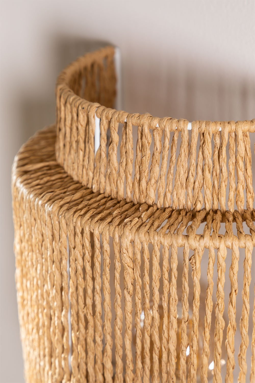 Nakops wall light in iron and braided rope, gallery image 4