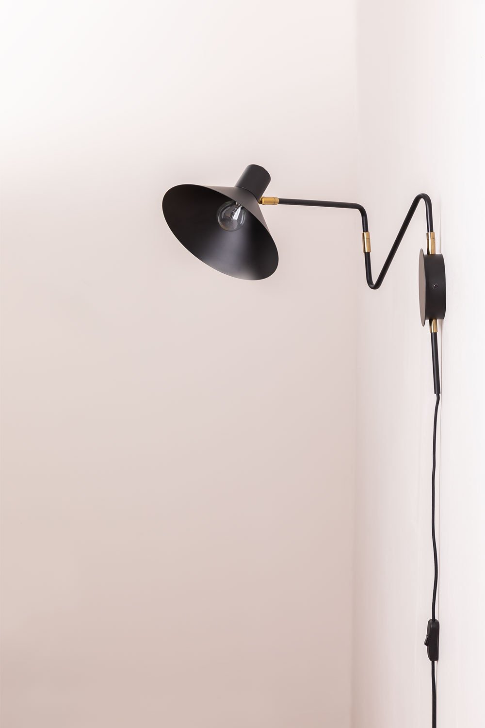 Directional wall lamp in iron Lizz, gallery image 5