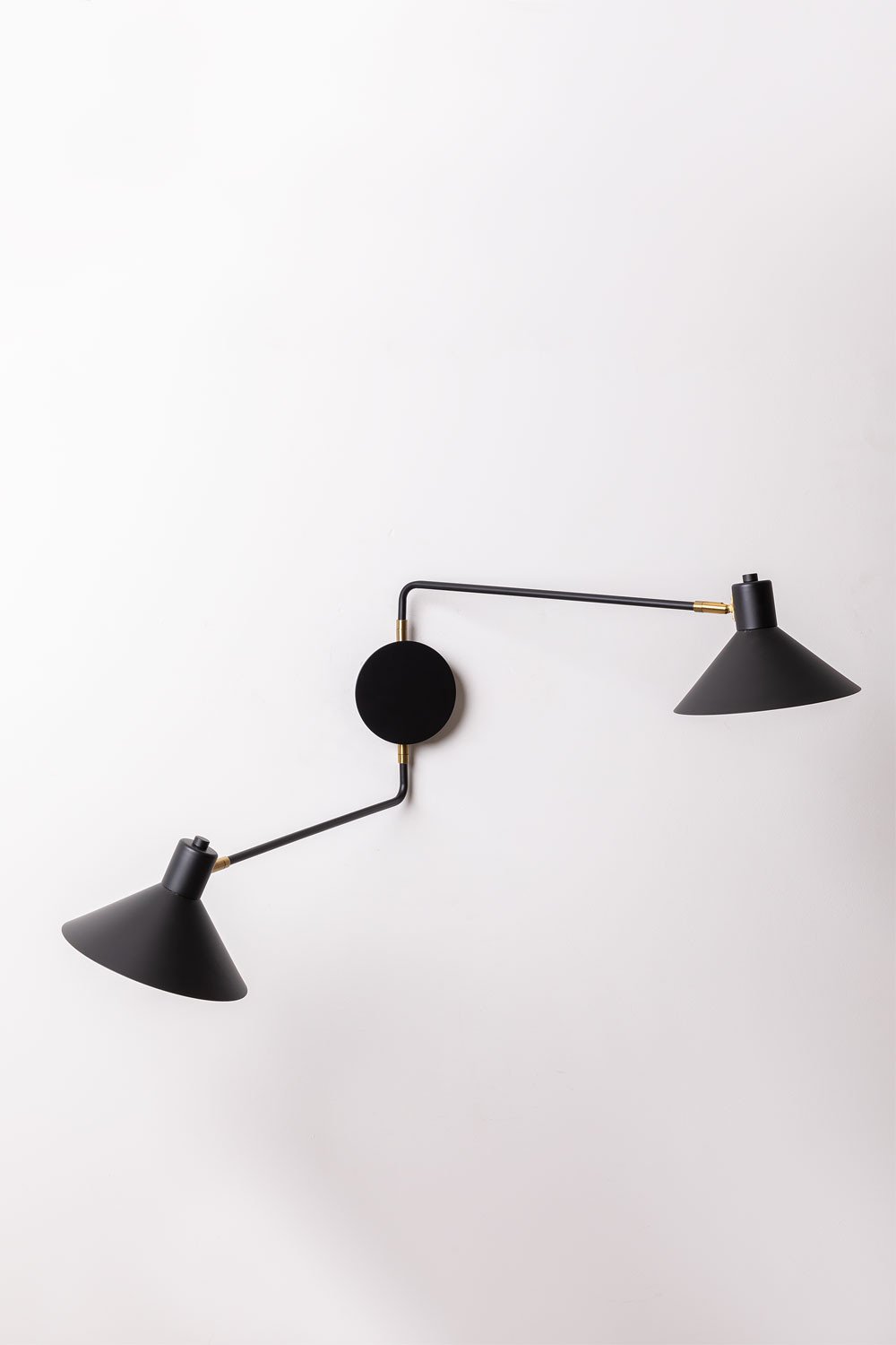 Directional wall lamp in iron with 2 light points Double Twin, gallery image 5