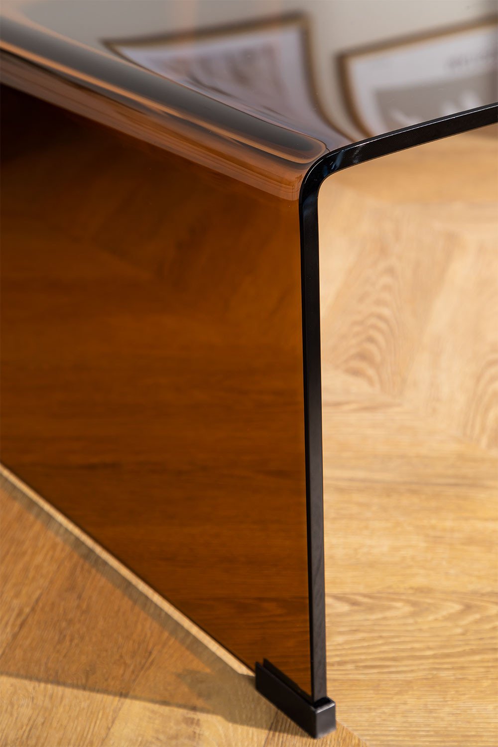 Brown glass clearance desk