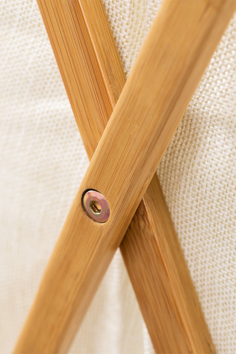 Brais bamboo and polyester laundry basket, gallery image 8