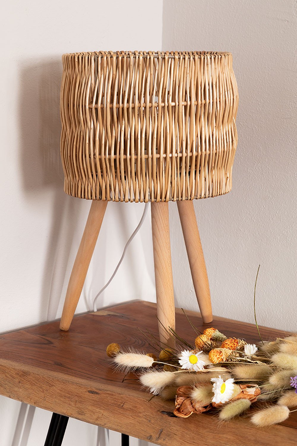 Wicker Table Lamp Mylton SKLUM