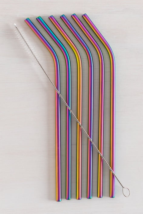 Iridescent Kürv straws 