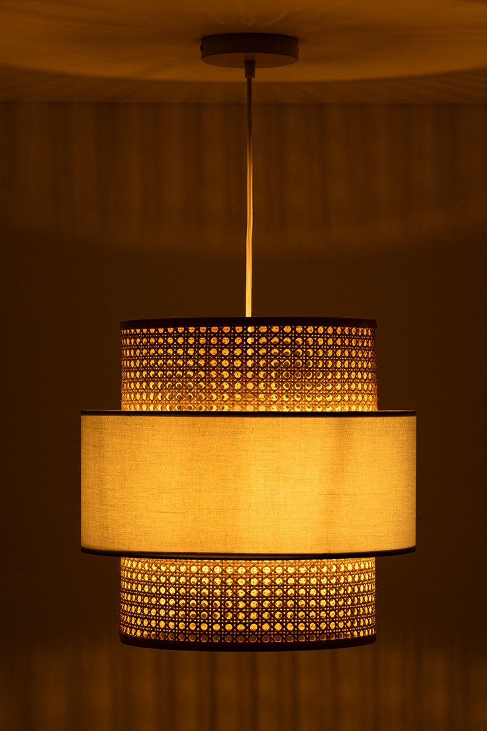 Rattan Ceiling Lamp Satu, gallery image 2