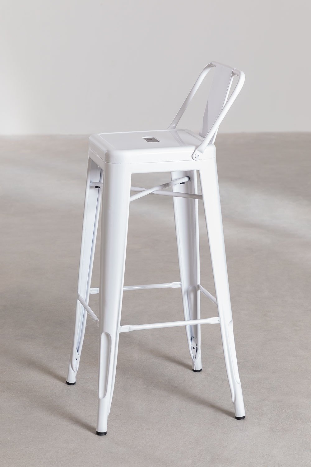 Steel High Stool with Backrest LIX , gallery image 2