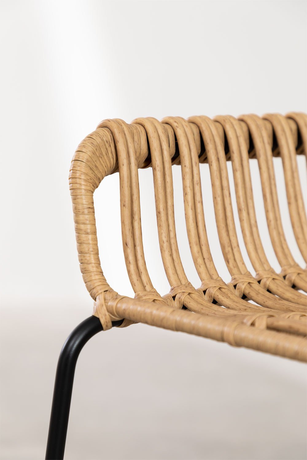 Aroa high stool in synthetic rattan, gallery image 5