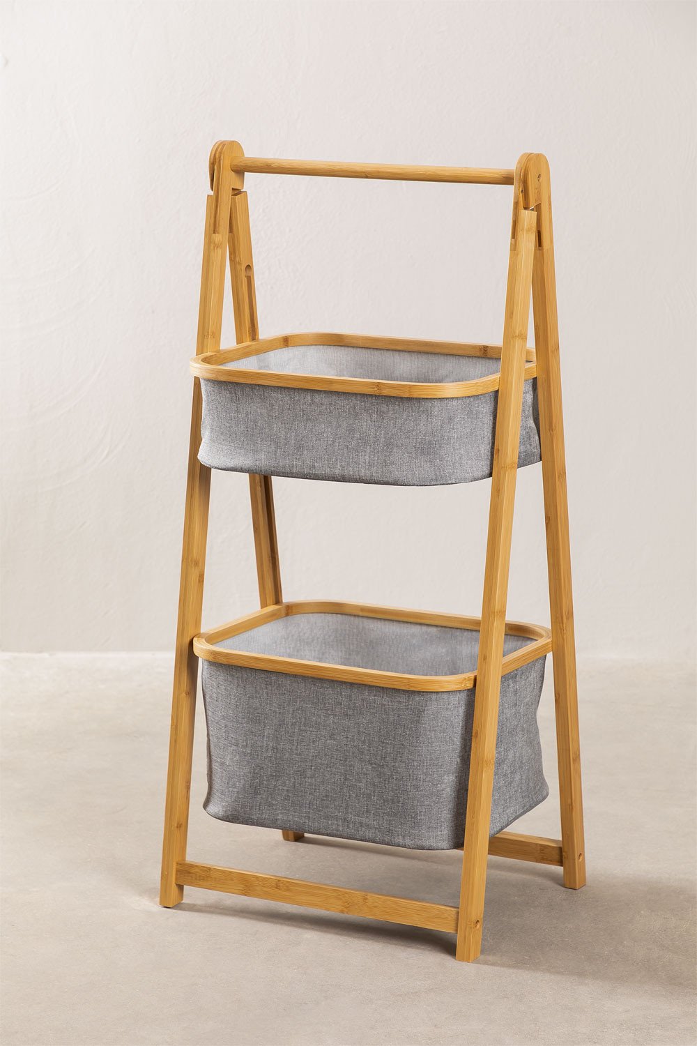 Bamboo Shelf with 2 Baskets Yvet, gallery image 1