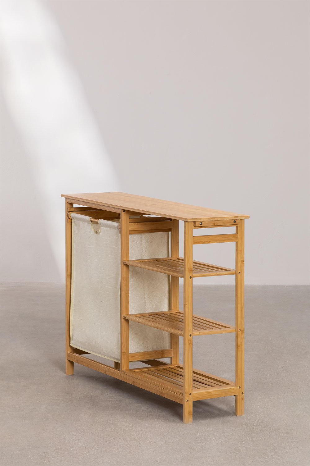 Cormac shelving unit with laundry basket, gallery image 4