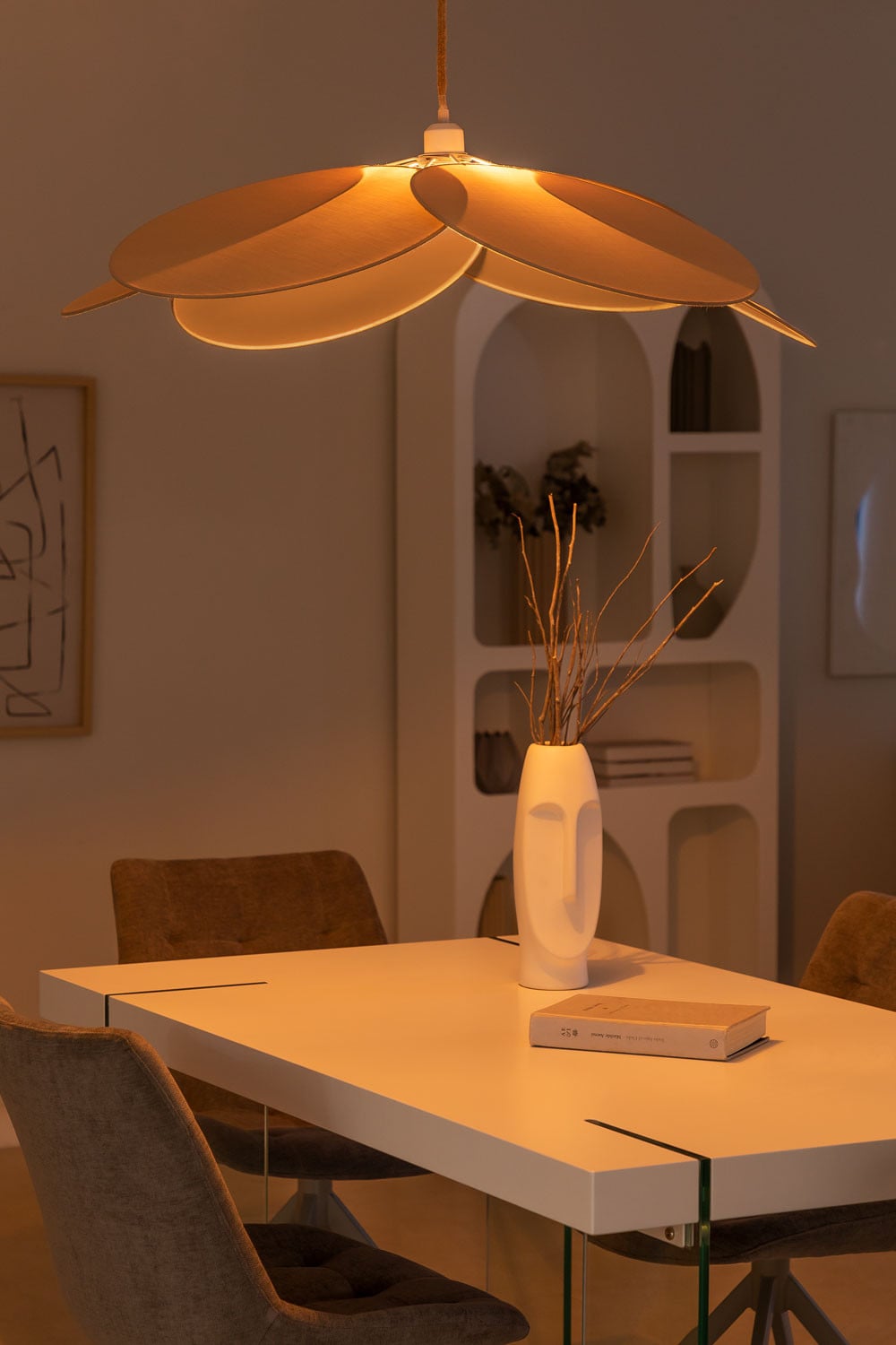Plafonnier Okai Style SKLUM Blanc Cassé 87 cm - Achat & prix | fnac