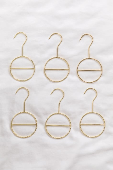Set of 6 Metallic hangers Gärde