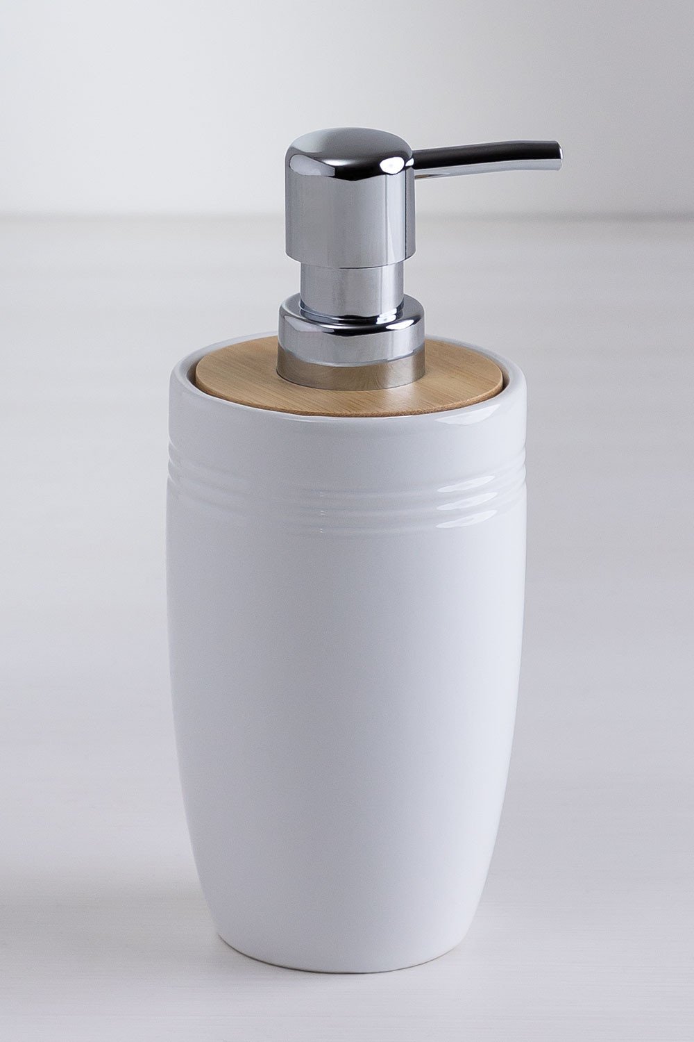 Ceramic & Bamboo Soap Dispenser Perkyn - SKLUM