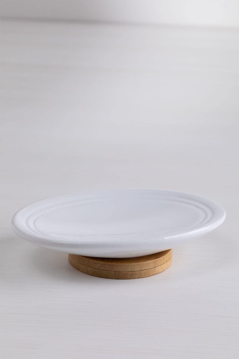 Ceramic & Bamboo Soap Dish Perkyn SKLUM