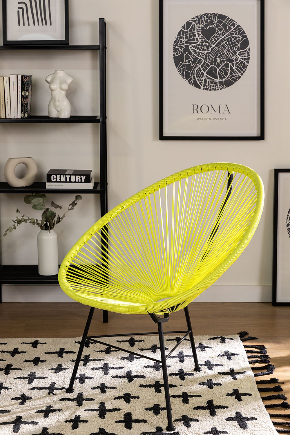 Bright yellow on sale accent chair