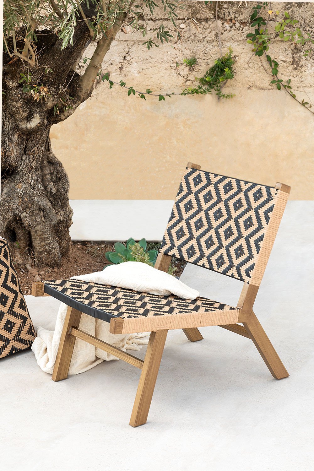 Synthetic Wicker Garden Chair Corvik SKLUM