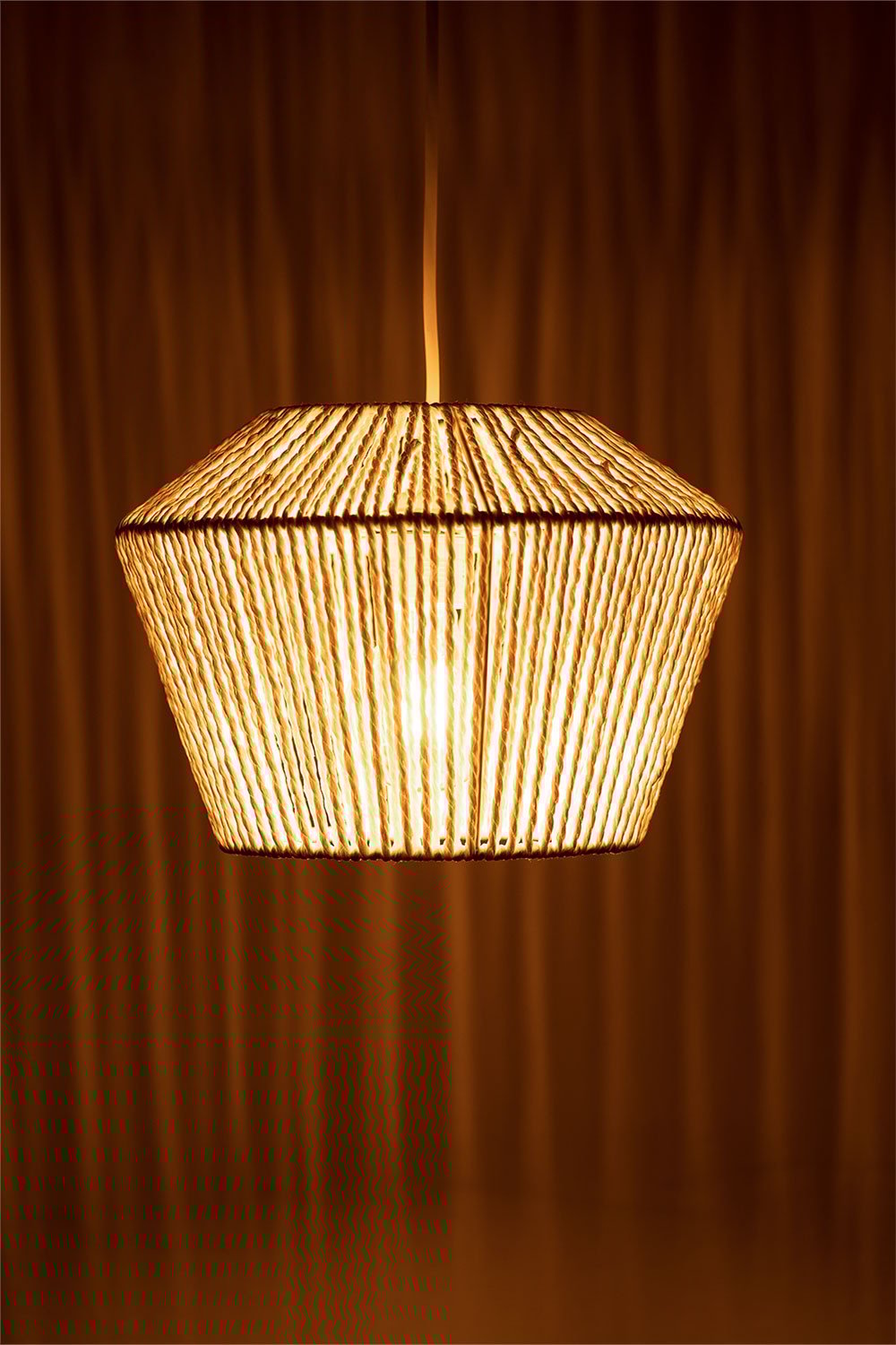Woven paper ceiling lamp Libel, gallery image 3