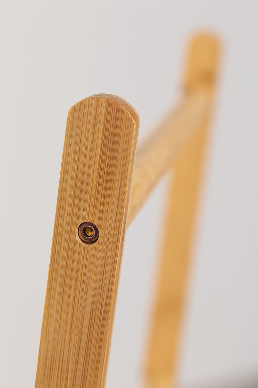 Free-standing towel rack with shelves in Laos bamboo, gallery image 6