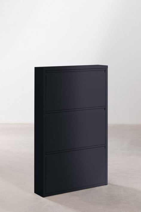 Logan metal shoe cabinet - Black