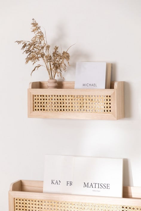 Rattan & Wood Shelf Arxie
