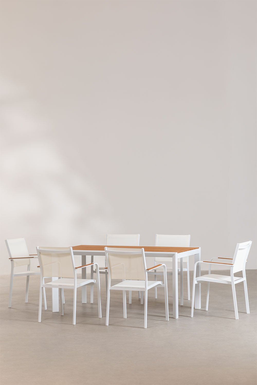 Classic Rectangular Table Set (160x90 cm) and 6 Archer Garden Chairs , gallery image 2