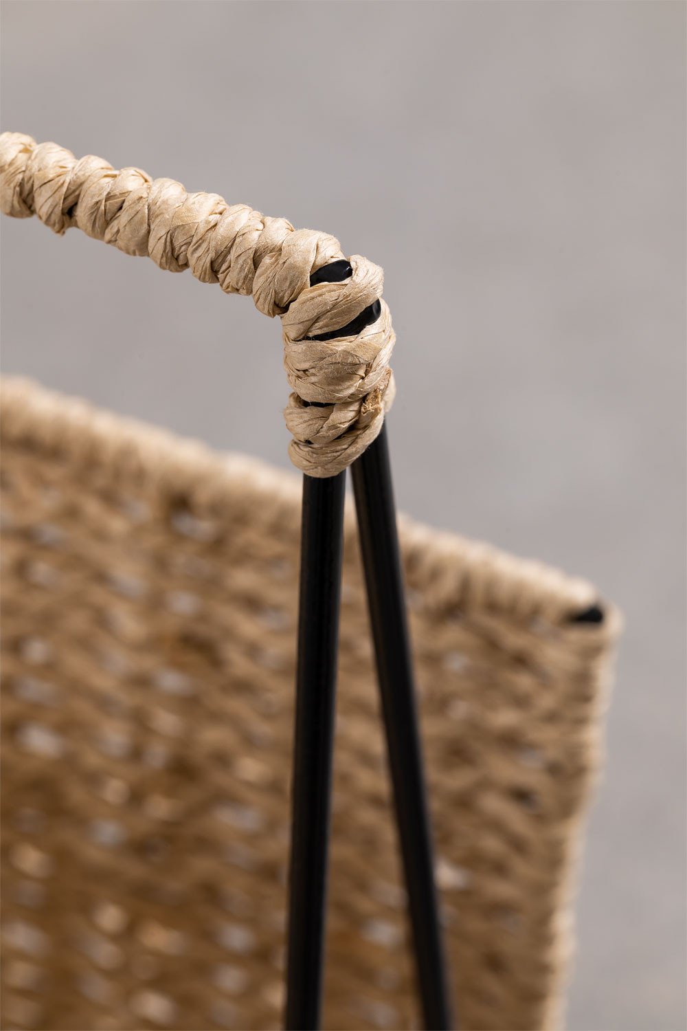 Metal & Braided Paper Magazine Rack Nerin, gallery image 5