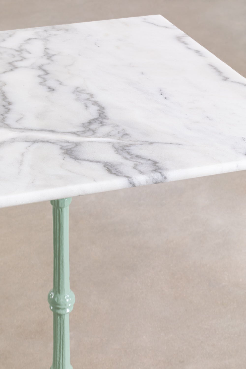 Square 60x60 cm bar table in Moka marble, gallery image 3