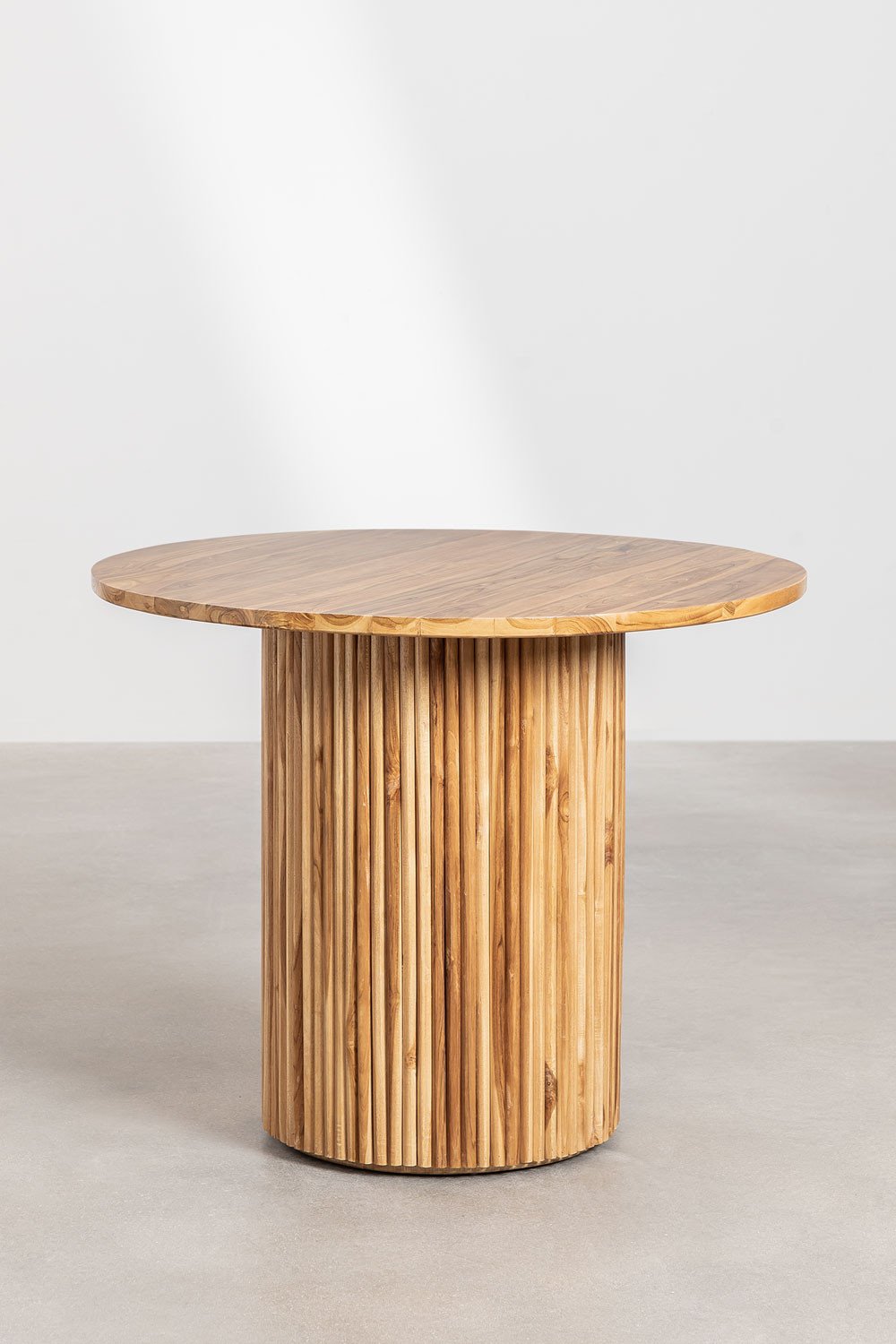 Round Dining Table in Teak Wood (Ø100 cm) Randall, gallery image 1