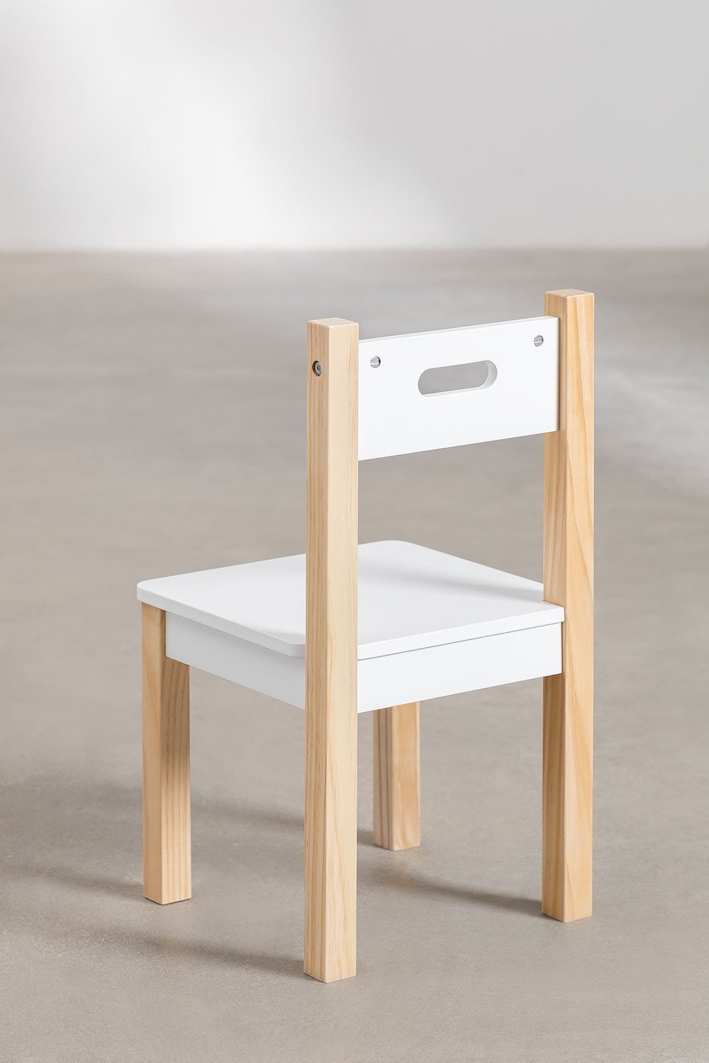 Belfy Kids slate table set with storage and 2 chairs in MDF and pine wood, gallery image 11