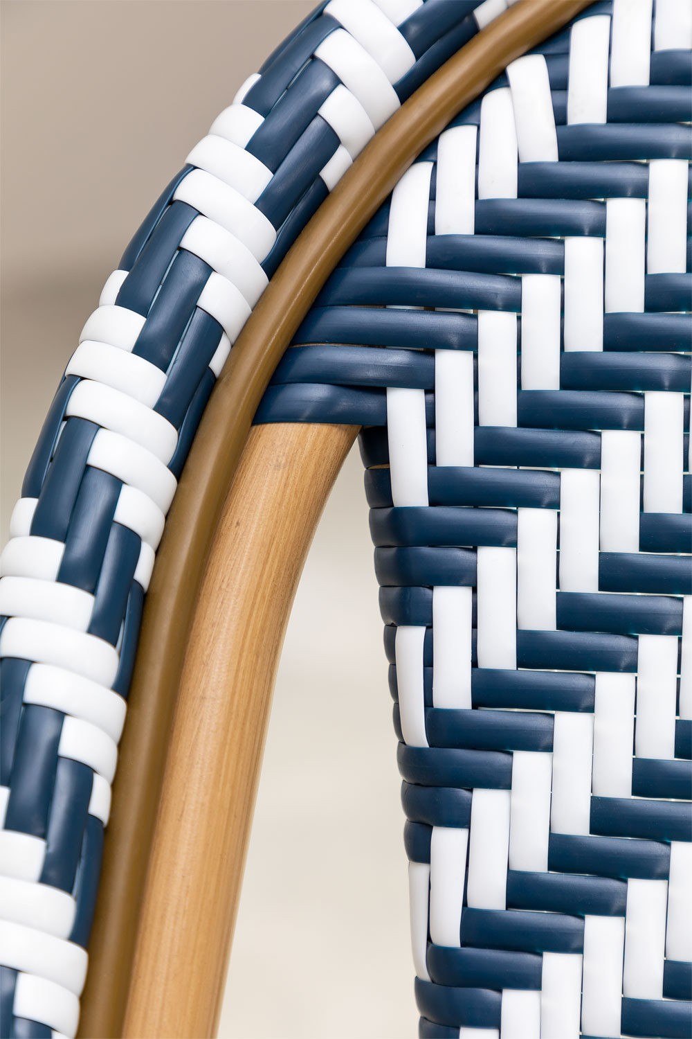 Pack of 4 Synthetic Wicker Garden Chairs Kalian SKLUM